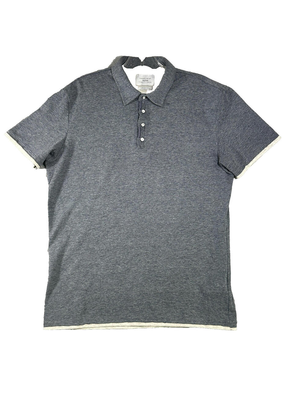 7 Diamonds Men’s Polo Shirt Gray Short Sleeve Modern Casual - Size Small